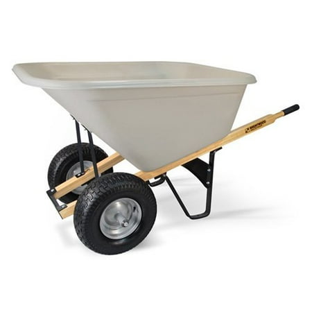 Brentwood Pro Boss 10 cu ft Double Wheel Poly Wheelbarrow