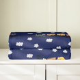 thumbnail image 3 of Erosebridal Teens Steam Engine Flannel Blanket, Cartoon Railway Train Sherpa Throw, Transportation Decor, 3 of 7