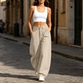 thumbnail image 5 of SwiftWear Barrel Pantss for Women Trendy High Waisted Cotton Wide Leg Baggy Trouser with Pockets, 5 of 8