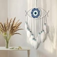 thumbnail image 3 of RV Atrapasueños de mal de ojo, atrapasueños de plumas blancas tejidas a mano, colgante de pared, decoración del hogar, adorno, regalo de bendición, blanco puro oso de fresa Electrónica, 3 of 5