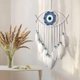 thumbnail image 3 of Atrapasueños de mal de ojo, atrapasueños de plumas blancas tejidas a mano, colgante de pared, decoración del hogar, adorno, regalo de bendición, blanco puro, 3 of 5