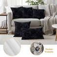 thumbnail image 6 of Black Outdoor Waterproof Pillow Covers, Modern Abstract Dot Starry Night Aesthetics Decorative Square Throw Pillowcase Sofa Cushion Sham for Patio/Couch/Chair, 24"x24" 2 Pack, 6 of 8