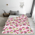 thumbnail image 5 of Sikiie Strawberry And Cheery Ultra-Soft Micro flannel Blanket Luxury All Seasons Warm Blanket for Bedding Sofa and Travel (4 sizes)-80"x60", 5 of 7