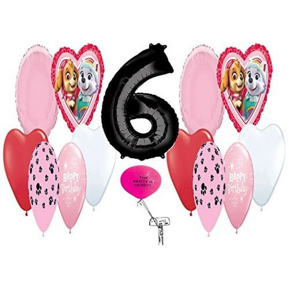 Paw Patrol Skye and Everest Balloon Pack with Birthday Number (2-7) (6)