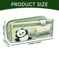 thumbnail image 2 of Toolix Stationery Bag Panda Pencil Case Large Capacity Stationery Bag Black, 2 of 5