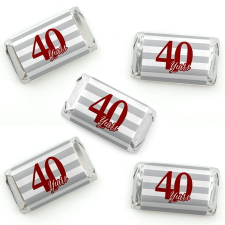 Mini Candy Bar Wrapper We Still Do - 40th Wedding Anniversary - Mini Candy Bar Wrapper Stickers - Anniversary Party Small Favors - 40 Count ()