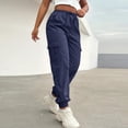 thumbnail image 6 of Women's Lightweight Cargo Pants with Pockets Quick Dry Athletic Travel Hiking Joggers for Casual Golf Camping, 6 of 6