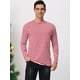 thumbnail image 2 of Camiseta a rayas para hombre Lars Amadeus manga larga cuello redondo rojo L, 2 of 6