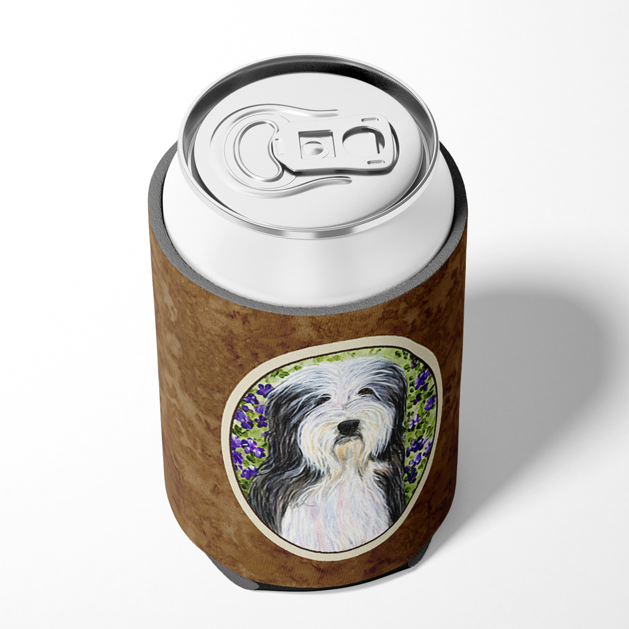 Caroline's Treasures SS8022CC Bearded Collie Can or Bottle Hugger, Can Hugger, multicolor