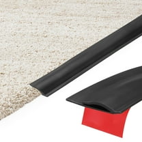 3.28Ft x 1.3" x 0.22" Self-Adhesive Carpet Edge Strip, TPE Gap Cover, Black