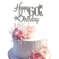 thumbnail image 7 of Glittered Elegance Happy Birthday Glittered Cake Topper - Party Supplies Decorations Decor (60th Birthday, Silver), 7 of 7