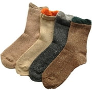 Lian LifeStyle Women's 4 Pairs Cotton Crew Socks Dots Size 6-9 4 Color