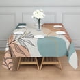 thumbnail image 3 of Brown Boho Abstract and Plant Pattern Square Tablecloth,Waterproof Square Table Cover,Wipeable Spillproof Washable Table Cover for Home Kitchen Party Decor 60"x60"(152x152cm), 3 of 6