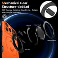 thumbnail image 4 of ELEHOLD for iPhone 16 Pro Max Magnetic Case [Compatible with Mag Safe] Invisible Stand with Ring Kickstand,Military Grade Shockproof Full Protective Case,Orange, 4 of 11