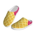 thumbnail image 2 of Lsque Red Ice Cream Pattern Womens Comfort Cotton on Scuff With Memory Foam and Anti-skid Sole Slipper-44/45, 2 of 7