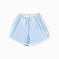 thumbnail image 5 of kpoplk Toddler Girl Clothes Summer Outfit Set Ruffle Sleeve Top and Shorts Soft Stretchy 2 Piece 12M-4T(Sky Blue,7-8 Y), 5 of 6