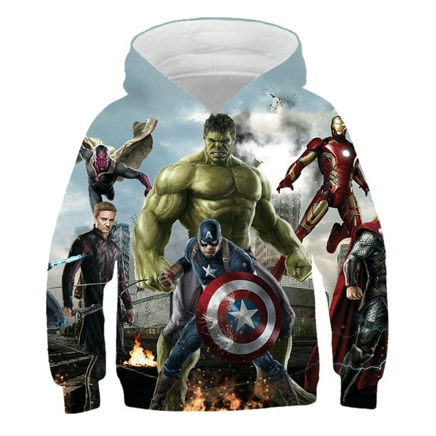 Marvel Hulk nueva llegada otoño niños niñas Sudadera con capucha sudaderas algodón vengadores estampado Venta caliente niños ropa manga larga Hoodies13T zhangmengya CONDUJO