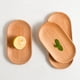 thumbnail image 4 of Bandeja de madera maciza para servir, bandeja de baño rectangular pequeña, bandeja de té, mesa de centro, 2 uds., 4 of 5