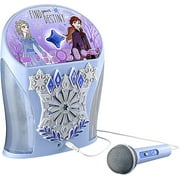 eKids Disney Frozen Karaoke Machine, Bluetooth Speaker with Microphone, USB Port, EZ Link Feature