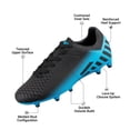 thumbnail image 2 of Vizari Youth Firm Ground Soccer Cleats for Kids – Comfortable, Durable, and Stylish Soccer Shoes for Boys and Girls, Black/Sky, 11, 2 of 9