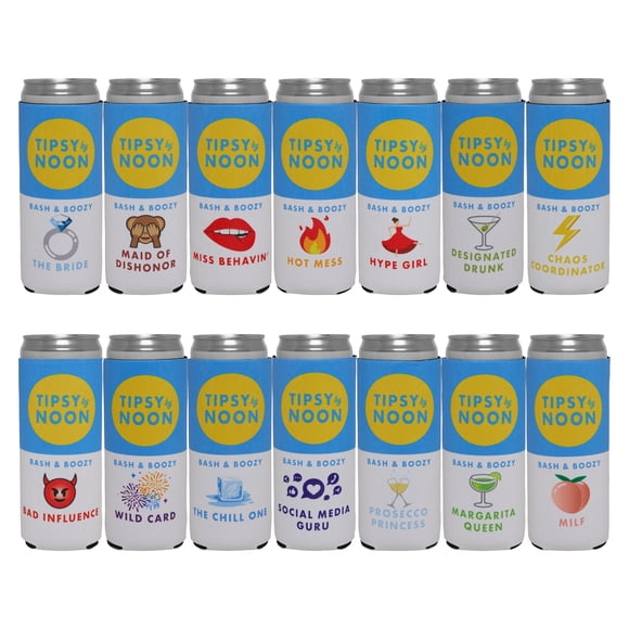 Set de Enfriadores para Latas Funky Junque Tipsy by Noon de 14 piezas