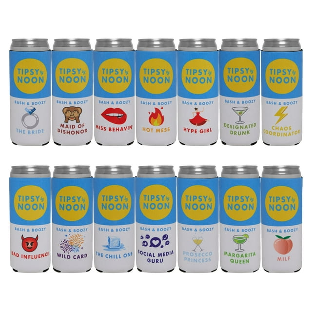Set de Enfriadores para Latas Funky Junque Tipsy by Noon de 14 piezas