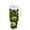 Green Dandelions Pattern, variant on 40 oz Insulated Stainless Steel Tumbler Double Wall Stainless Steel Tumbler with 2-Way Drinking Green and Orange Small Flowers