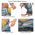 thumbnail image 5 of FORMRS Mens Swim Trunks Mesh Liner Quick Dry Casual Beach Board Shorts with Pockets, Sizes S-2XL, Swirling Starry Sky, 5 of 9