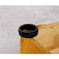 thumbnail image 2 of PAMTIER Unisex 8mm Stainless Steel Personality Cool Beer Bottle Opener Blue Chain Rotatable Fidget Ring Biker Anxiety Band Gear Wheel Edge Black Size 8, 2 of 5