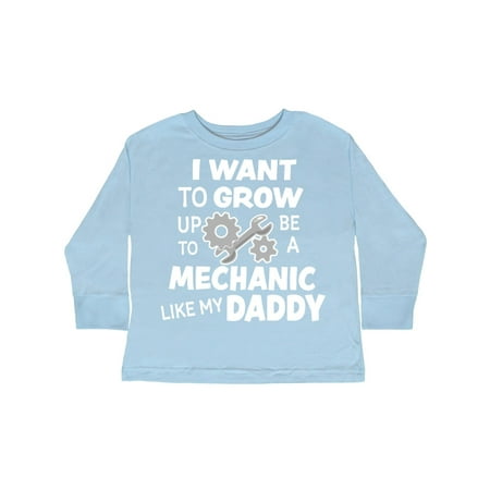 

Inktastic I Want To Grow up To Be a Mechanic Like My Daddy Gift Toddler Boy or Toddler Girl Long Sleeve T-Shirt