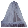 thumbnail image 4 of harmtty Dome Mosquito Net Easy Installation Fine Mesh Wear Resistant Stars Princess Canopy Fluorescent Bedcover Curtain for Home,Blue, 4 of 8