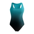 thumbnail image 5 of One Piece Swimsuit Women,Athletic Racerback Swimsuit Color Block Training Bathing Suit for Competitive Swimming,Swimsuit for Women,M,Light Blue, 5 of 5