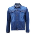 thumbnail image 4 of Men’s Classic Button Up Removable Hood Slim Fit Stretch Denim Jean Jacket (Stone Wash Blue, XL), 4 of 8