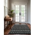 thumbnail image 3 of Unique Loom Moroccan Trellis Collection Area Rug - Mamounia (6' 1" x 9' Rectangle Black/Ivory), 3 of 6