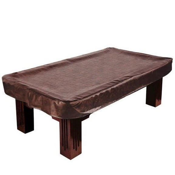 Brybelly BRY007708U 8 ft. Leatherette Billiard Table Cover, Brown