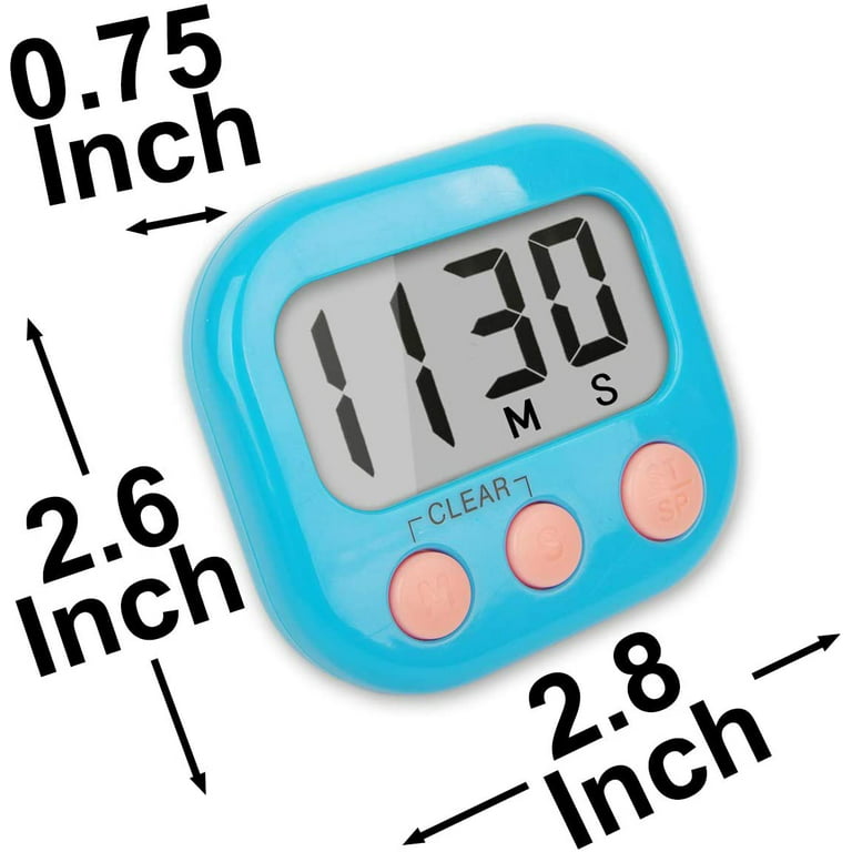 SKYCARPER Digital Kitchen Timer, Magnetic Countdown Timer with Adjustable Volume, Silent Timer for Kids, Teachers and Elderly, Classroom, Home Work, Fitness