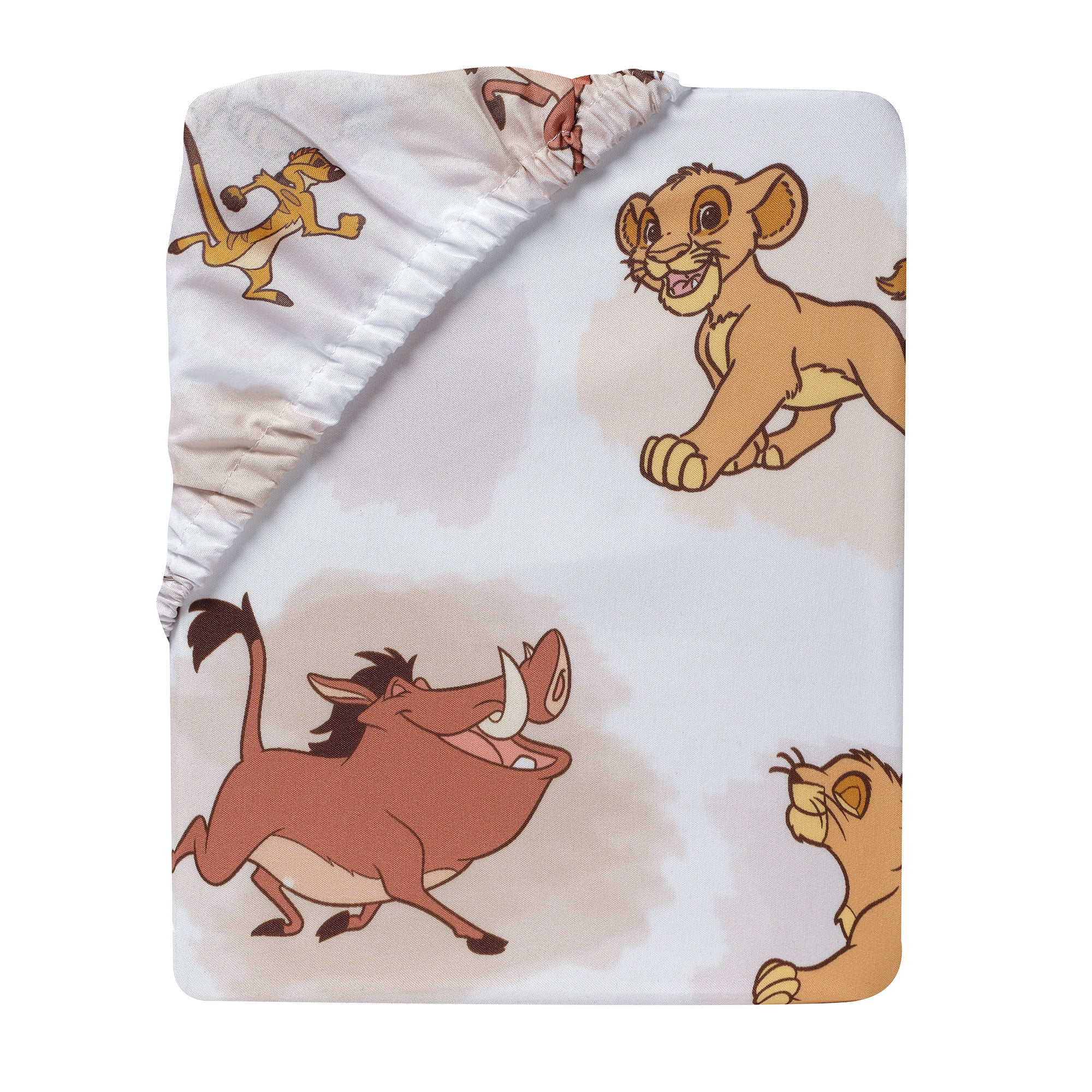 Lambs & Ivy Disney Baby Lion King Safari Fitted Crib Sheet - White