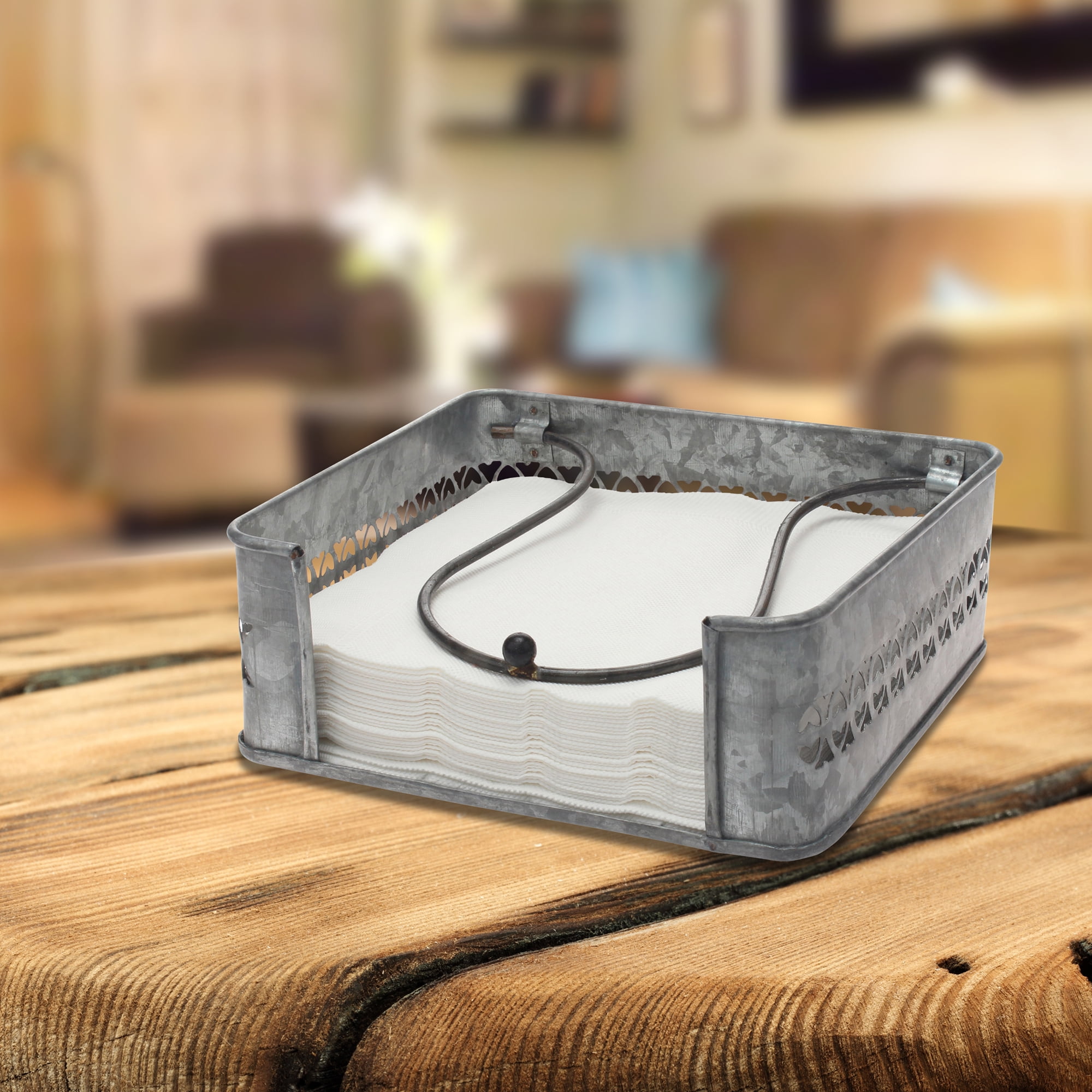 Stonebriar Galvanized Metal decorative Napkin Holder