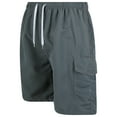 thumbnail image 2 of iBerryNY Mens Swimming Trunks Adult Male Board Shorts Quick Dry, Cargo Pocket, Gray, X-Large, 2 of 4