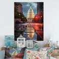 thumbnail image 2 of Designart "District Of Columbia horizon II" Cityscapes Metal Art Living Room, 2 of 5