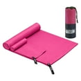 thumbnail image 6 of ETHKIA Men and Women Quick Drying Double Sided Velvet Outdoor Sports Towel, Swimming Printed Beach Towel, for Beach, Pool, Travel, Camping, Picnic Hot Pink, 6 of 6