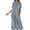 D-Blue, variant on Womens Dresses Short Sleeve Round Neck Flowy Dress With Bow Pocket Loose Fit Maxi Dress Spring Summer Fall Outfit Casual Clothes Beige L