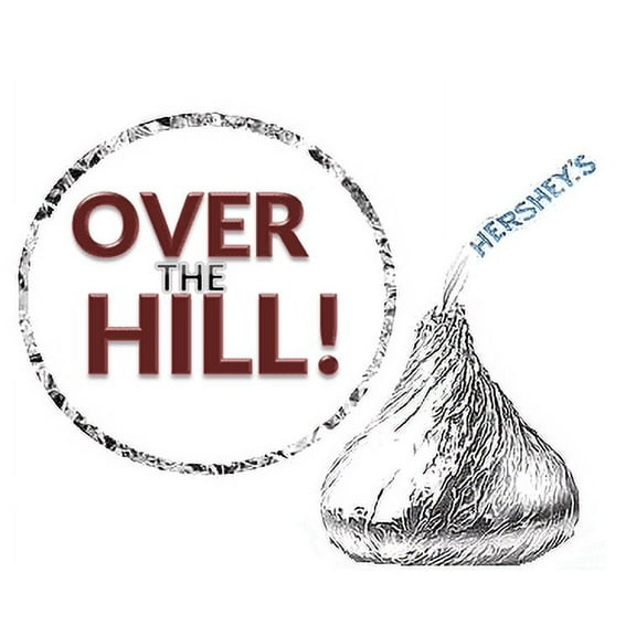 216 Over the Hill Party Favor Hershey's Kisses Stickers / Labels
