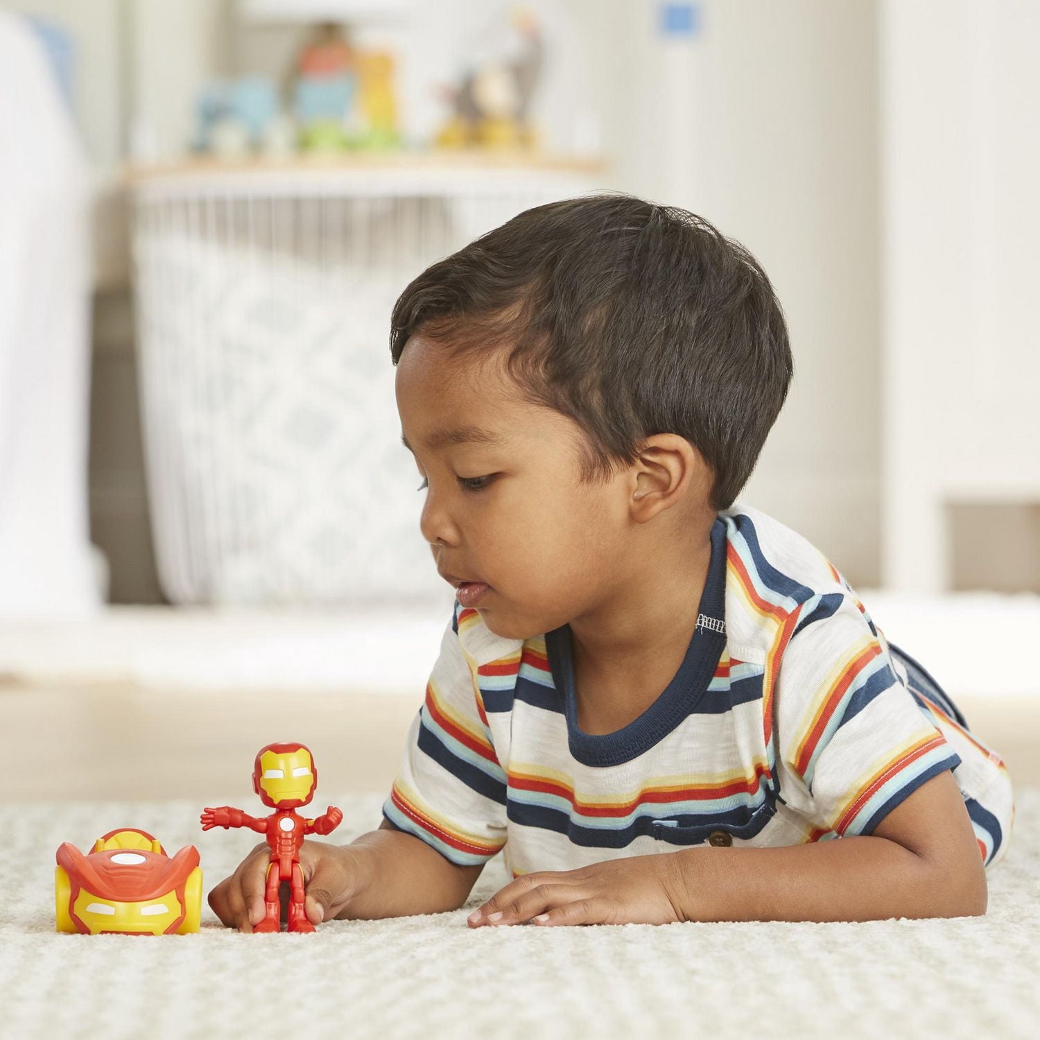 Marvel Spidey et ses Amis Extraordinaires, figurine Iron Man et son véhicule, jouet pour enfants, à partir de 3 ans