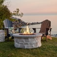 thumbnail image 5 of Real Flame Scottsdale 40" Round Stone Propane Fire Pit Table in Beige, 5 of 9