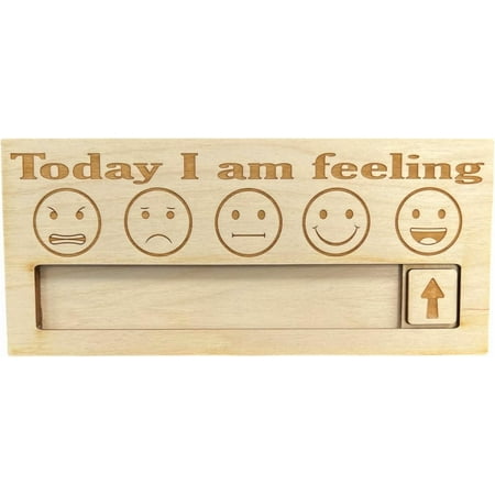 Today I Am Feeling Sign - Emoji Mood Chart, Daily Feelings Tracker for Kids & Adults, Therapy, Autism and Classroom Decor, School Counselor and Teacher Supplies, Nonverbal Communication Tool