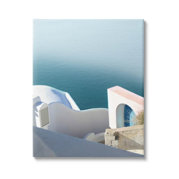 Stupell Industries Picturesque Santorini Coastal Building Photograph Gallery Wrapped Canvas Print Wall Art, Design by Sara Zieve Miller