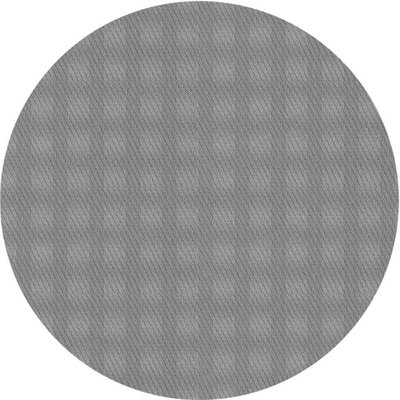 Ahgly Company Machine Washable Indoor Round Transitional Sonic Silver Gray Area Rugs, 8' Round