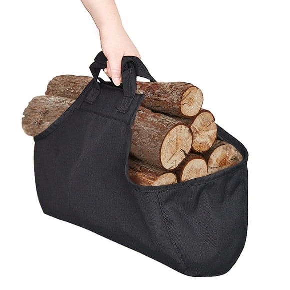 Bolsa de transporte , bolsa de almacenamiento de troncos, soporte de madera de abedul para fuego, para acampar al aire libre, Picnic, chimenea perfecl Bolsa de leña