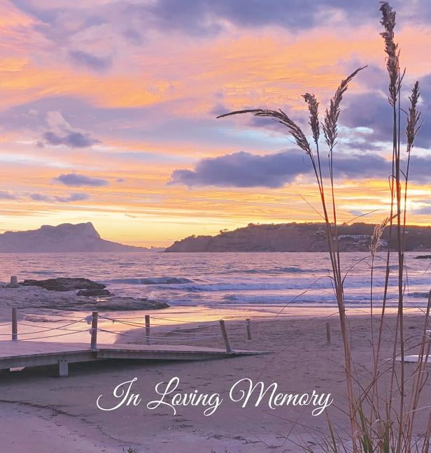 Funeral Guest Book, "In Loving Memory" Memorial Service Guest Book